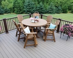 Garden Classic 60 Round Counter Table with Comfo-Back Chairs.