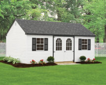 Vinyl Cape Cod shed.
