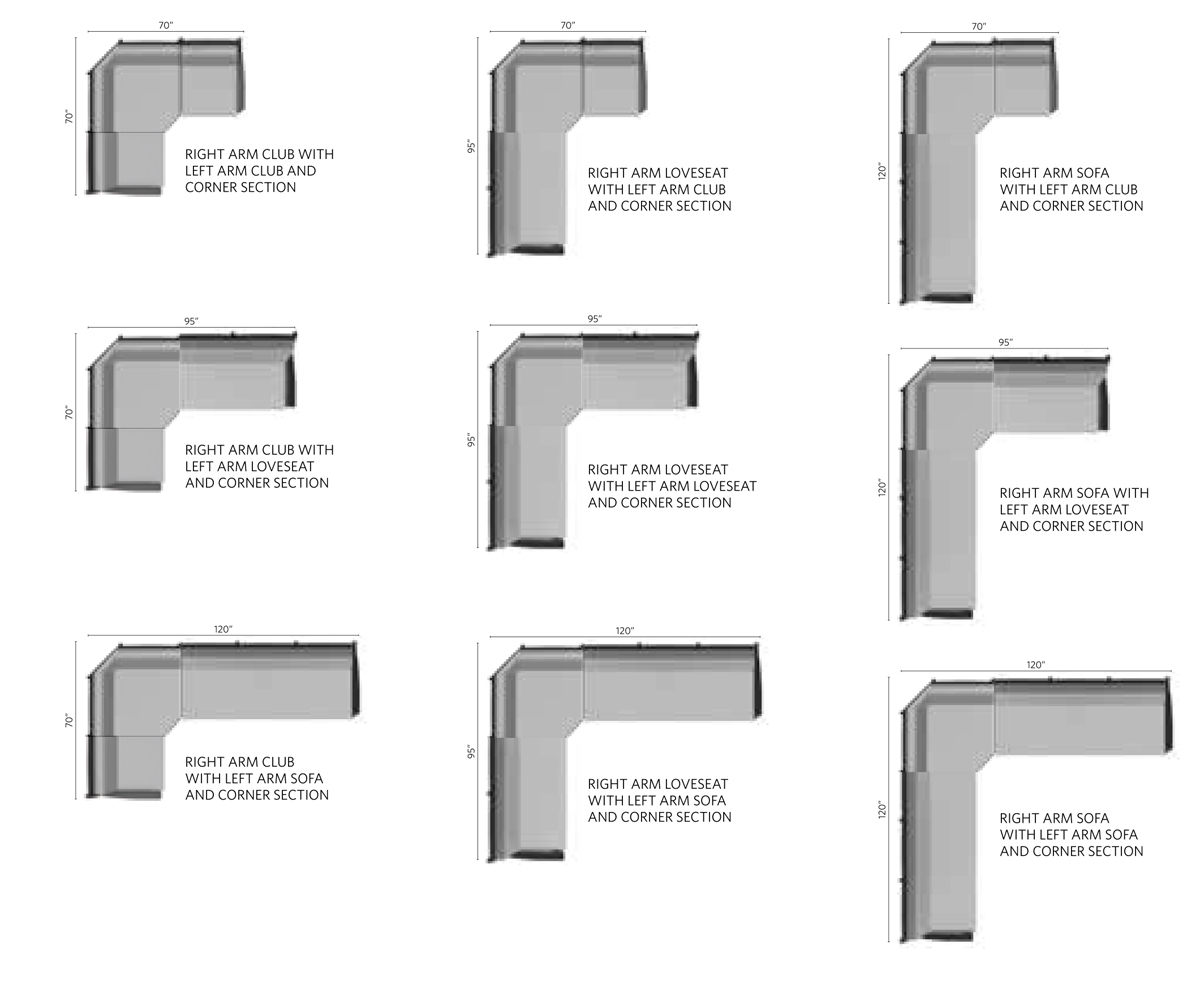 Classic Terrace Sectional Layouts.