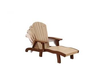 Tan and brown SeaAira chaise lounge chair.