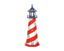 5' Hatteras Wood Lighthouse Patriotic.