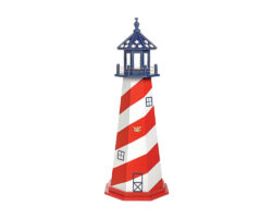 5' Hatteras Wood Lighthouse Patriotic.