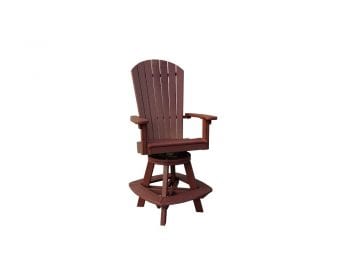 Maroon Great Bay swivel bar chair.