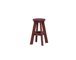 Deep red Great Bay swivel bar stool.