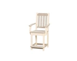 Beige and cream Keystone counter arm chair.