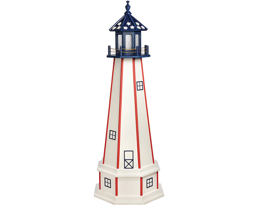 5' Patriotic Standard Hybrid Lighthouse.