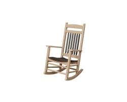 Beige Zinn's Mill outdoor rocking chair.