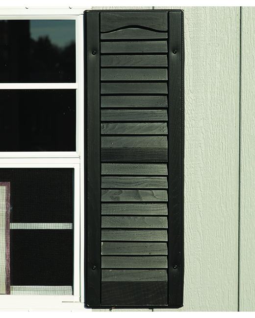 Louvered Shutters.
