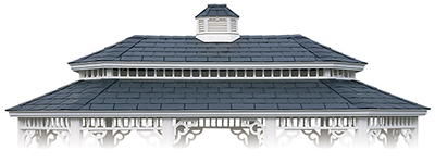 Vinyl Gazebo w/ Pagoda Roof.