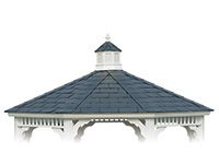 Standard Roof with Rubber Slate shingles and a cupola.