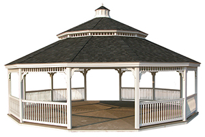 Vinyl Gazebo with Extra Doorways.