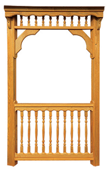 Wood Colonial Style Railing.