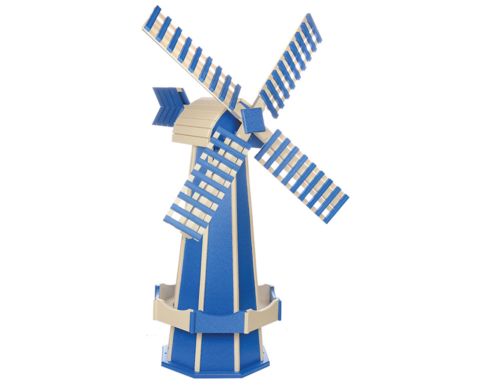 Bright Blue & Ivory Windmill.