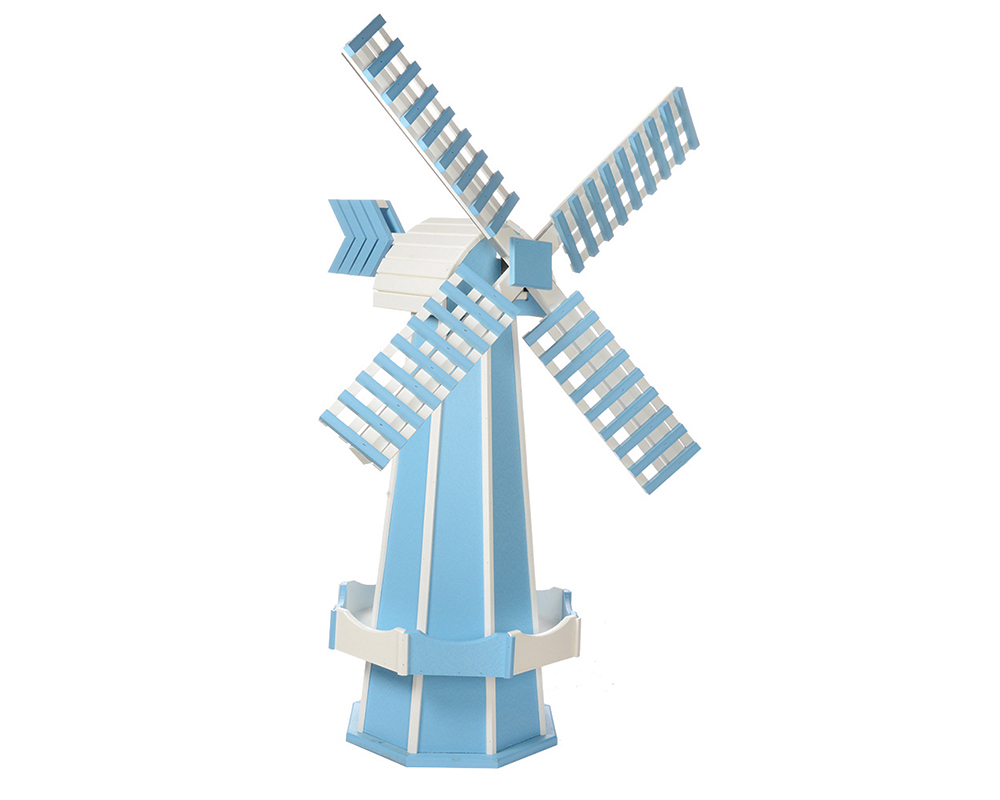 Powder Blue & White Windmill.