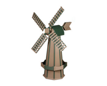 Weatherwood & Turf Green Poly Windmill.