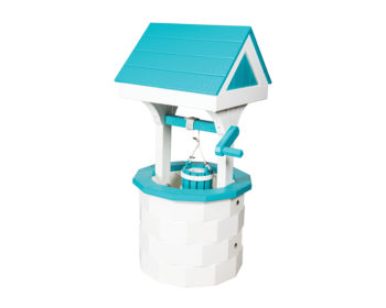 White & Aruba Blue Wishing Well.