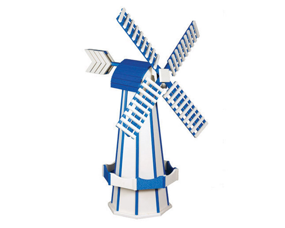 White & Bright Blue Windmill.