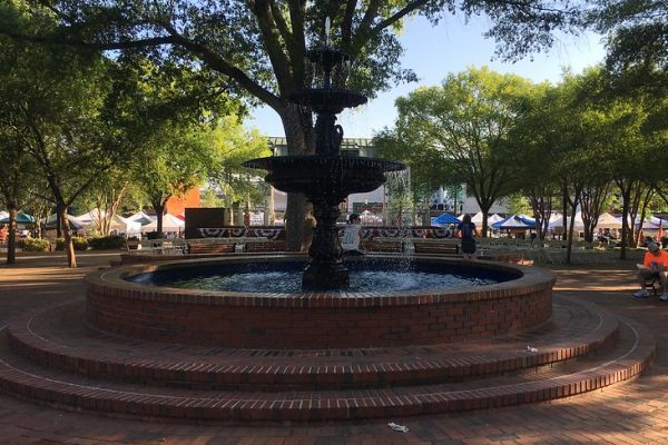 Marietta, GA town square fountain.