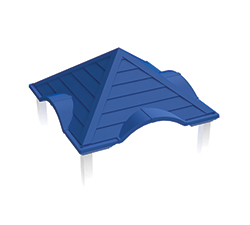 Pyramid Roof in Blue.