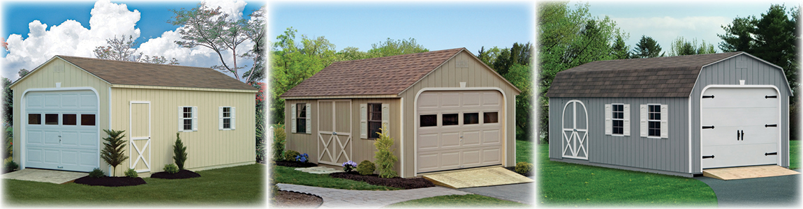 Painted A-Frame Garage, Painted Cape Cod Garage, Dutch Barn Painted Garage.