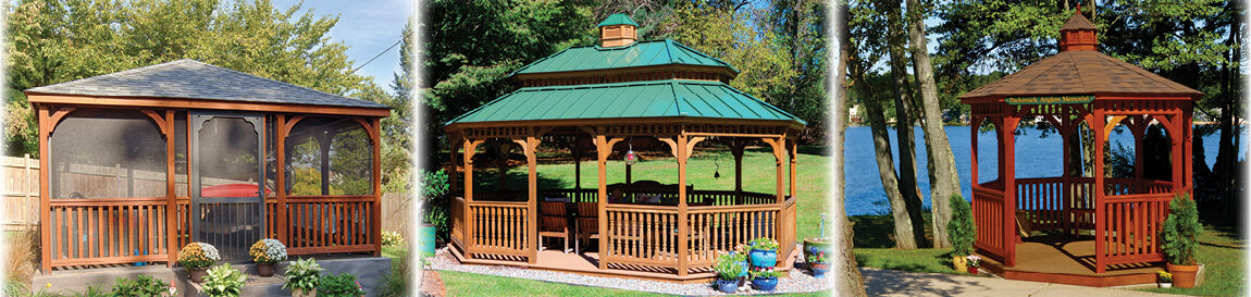 Rectangular Wooden Gazebo, Oval Wooden Gazebo, Octagon Wooden Gazebo.