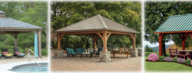 Traditional Wooden Pavilion, Grande Estate Wooden Pavilion, Alpine Wooden Pavilion.