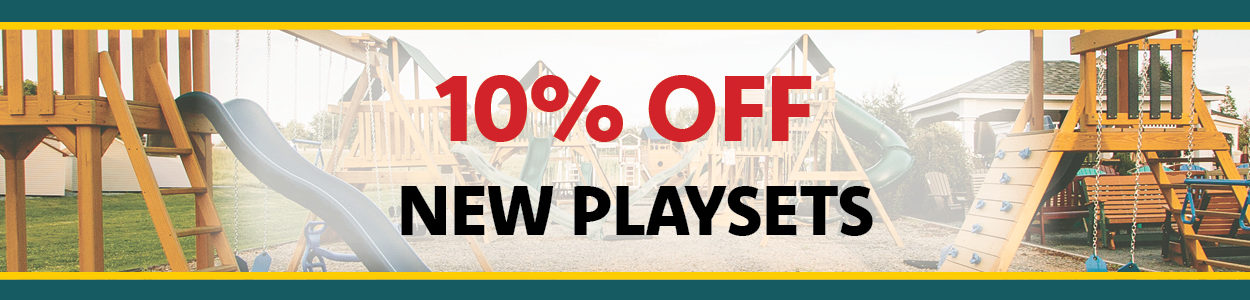 10% Off New Playsets Banner.