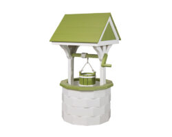 White & Lime Green Wishing Well.