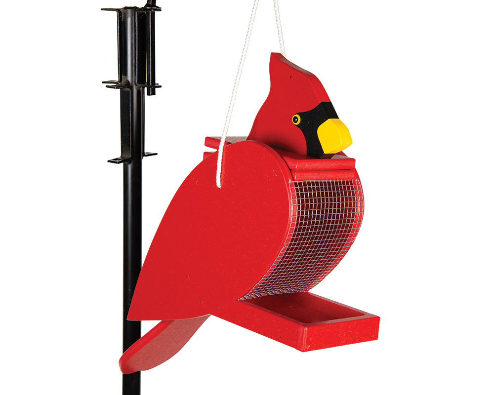 Cardinal Poly Bird Feeder.