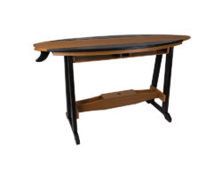 6' Surf-Aira Bar Table, Black & Mahogany.