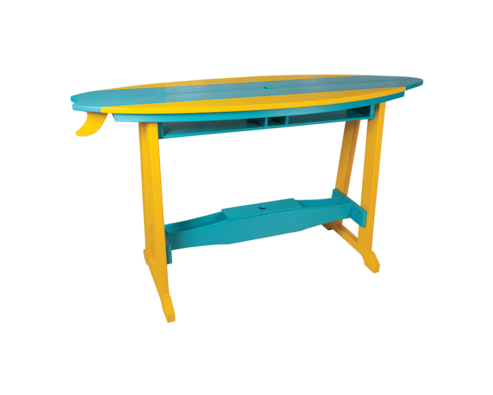 6' Surf-Aira Bar Table, Yellow & Aruba.