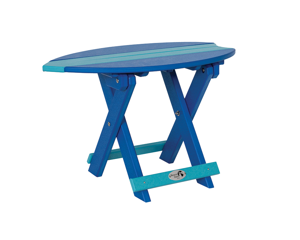 folding table surf bright blue & aruba.