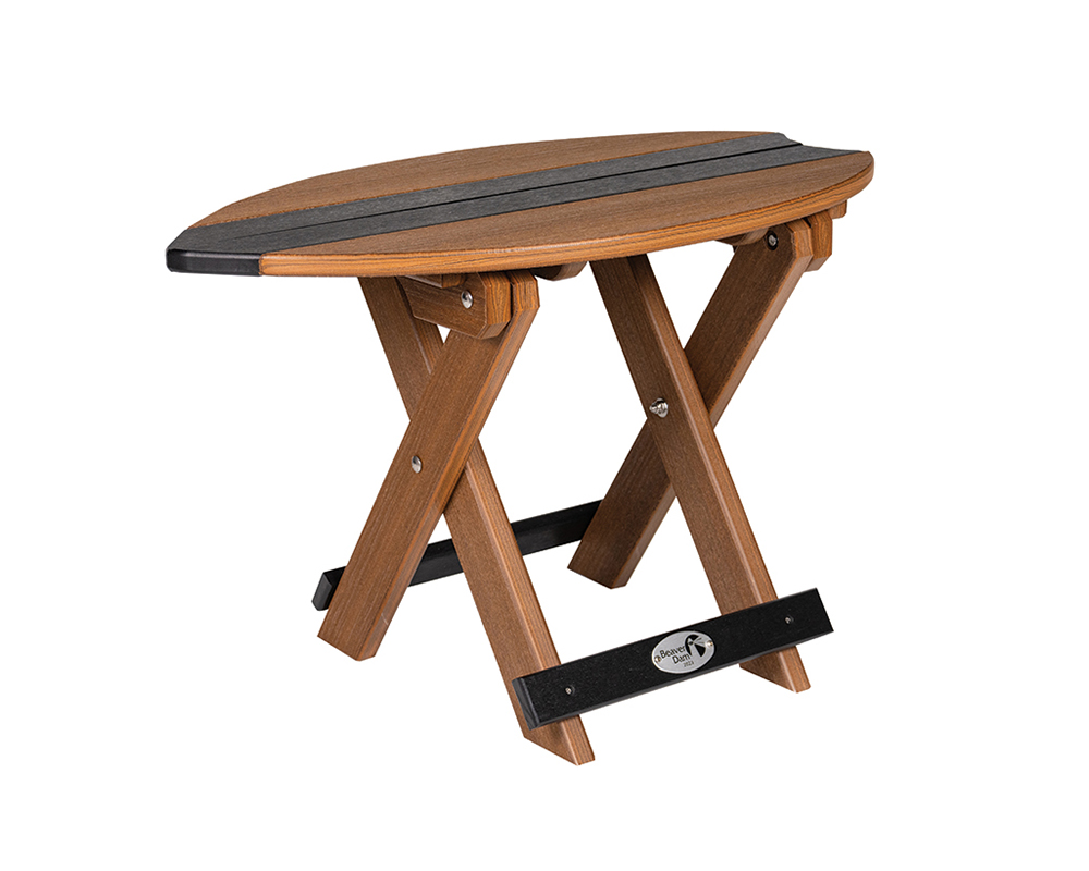 folding table surf mahogany & black.