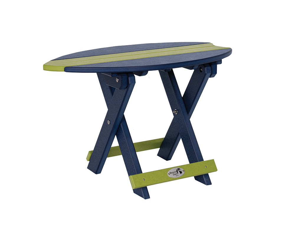 folding table surf patriot blue & lime green.