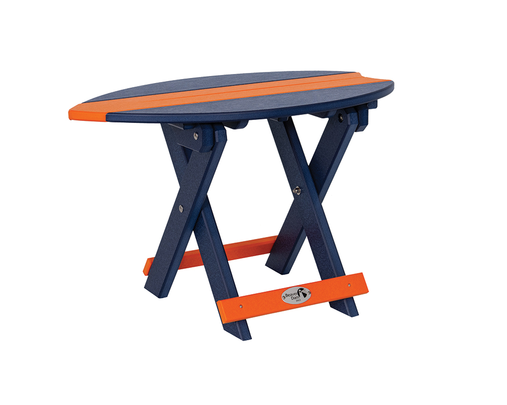 folding table surf patriot blue & orange.