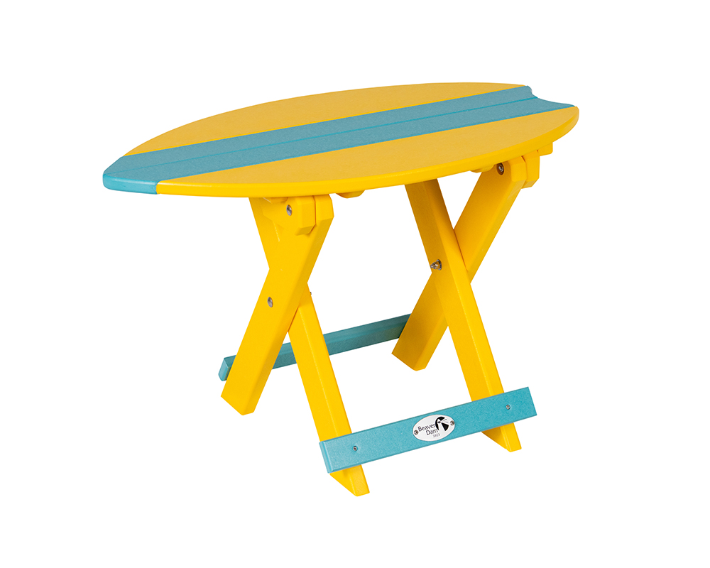 folding table surf yellow & aruba.