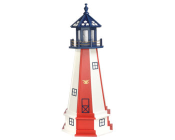 4 FT Patriotic Lighthouse with Base.