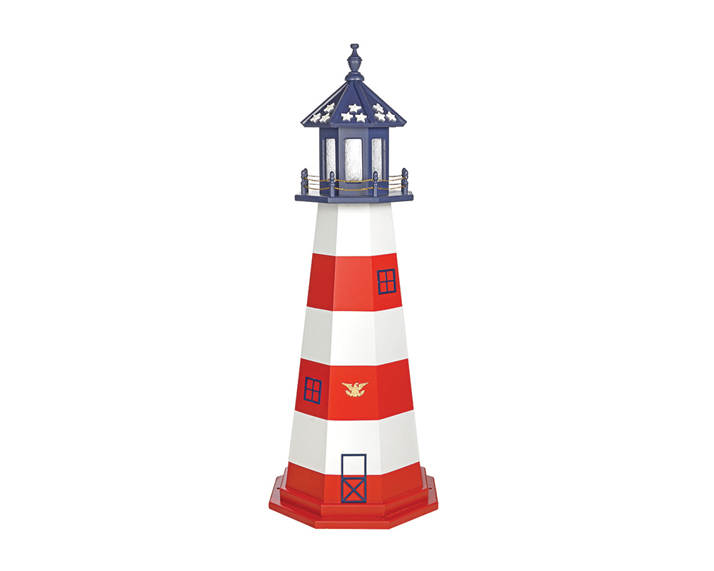5 FT Patriotic Lighthouse Assateague Style.