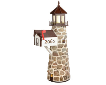 6' Masonry : Stone Mailbox Lighthouse.