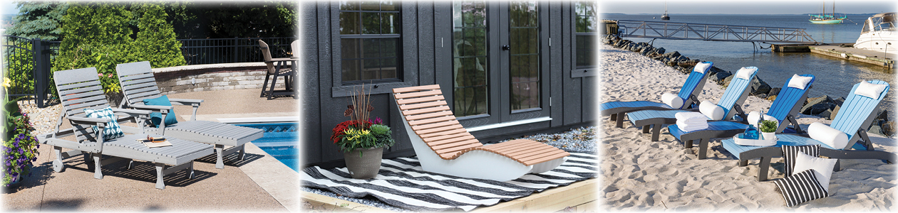 Poly Chaise Lounges Banner Slider. 