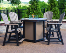 Comfo-Back Round Fire Pit Set.