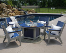 Donoma Round Fire Table.