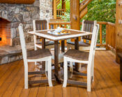 Great Bay 42x43 Counter Table w_ Keystone Chairs Set.