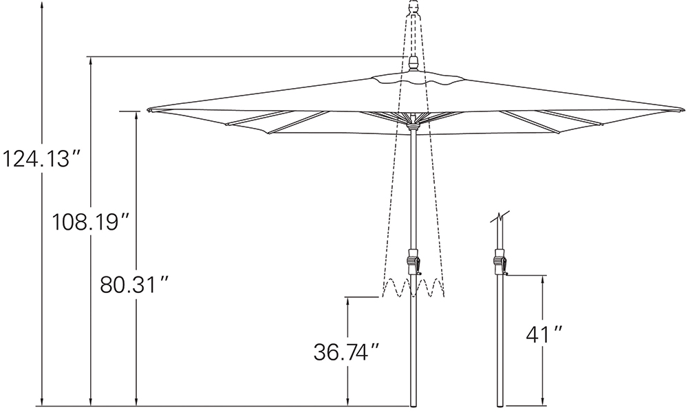 8' x 11' Rectangular Umbrella.