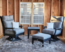 Classic Terrace Swivel Rocker Chat Set.