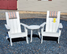 Nordic Adirondack Chat Set, Matte White.