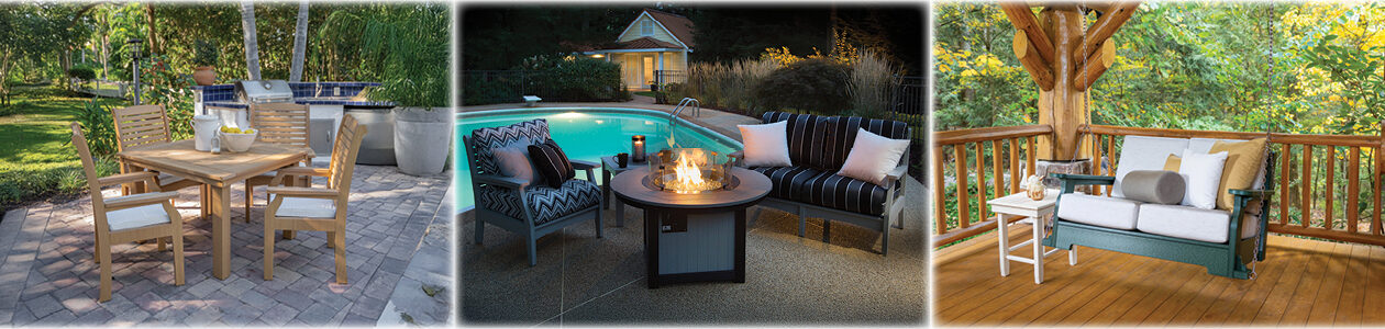 Slider Banner Assorted Furniture Homestead, Classic Terrace, Donoma, Van Buren.