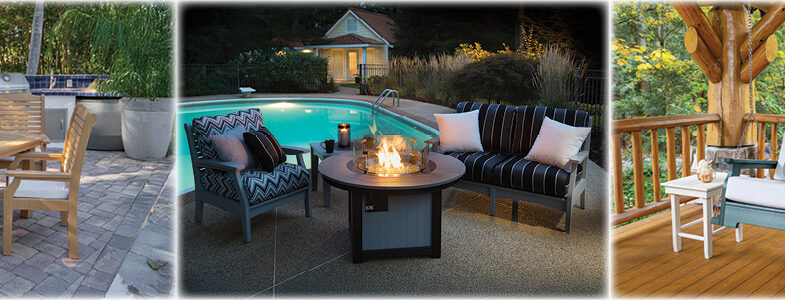 Slider Banner Assorted Furniture Homestead, Classic Terrace, Donoma, Van Buren.