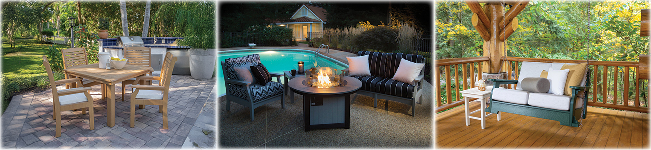 Slider Banner Assorted Furniture Homestead, Classic Terrace, Donoma, Van Buren.
